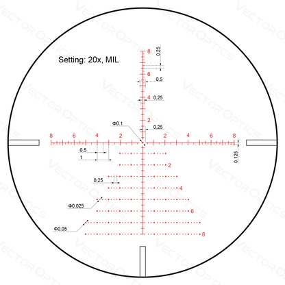 Vector Optics Continental x8 3-24x56 SFP ZERO STOP Tactical Scope ED Scol-t50