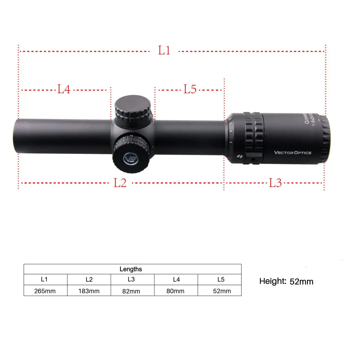 Vector Optics Grimlock 1-6x24 SFP GenII Riflescope SCOC-13II