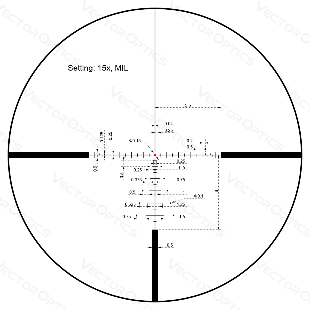 Vector Optics Paragon 3-15x44 1in Riflescope Zero-Stop SCOM-T37