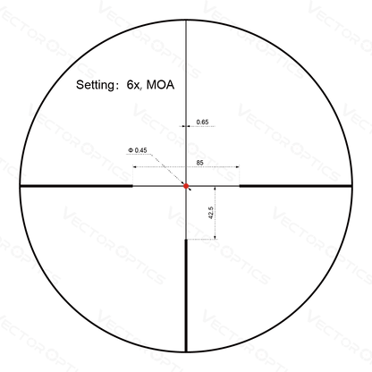 Vector Optics Constantine 1-6x24i Riflescope Fiber Dot Reticle Scoc-36