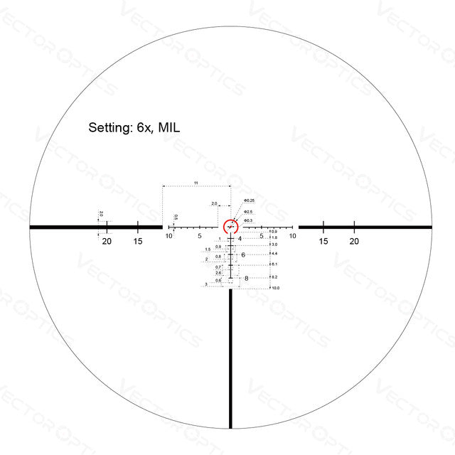 Vector Optics Continental x6 1-6x24 Tactical LPVO Riflescope FDE SOC-34