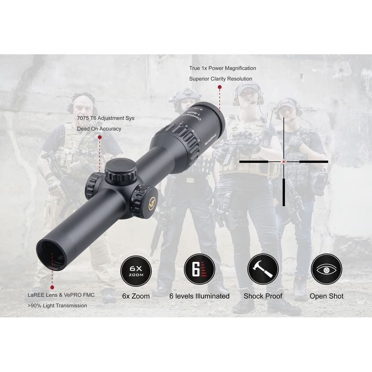 Vector Optics Continental x6 1-6x24 G4 Riflescope scoc-23