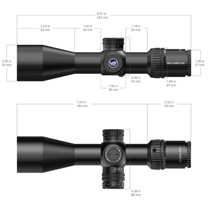 Vector Optics Veyron 3-12x44IR SFP Compact Riflescope Scom-40