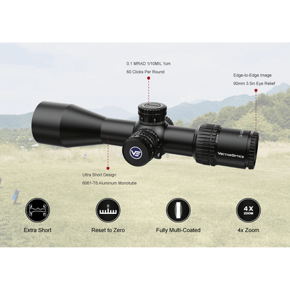 Vector Optics Veyron 3-12x44IR SFP Compact Riflescope Scom-40