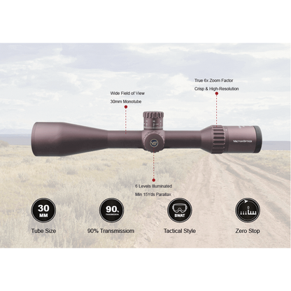 Vector Optics Continental x6 4-24x50 Tactical Riflescope FDE SCOL-43