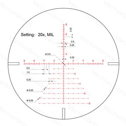 Vector Optics Continental x6 4-24x50 Tactical Riflescope FDE SCOL-43