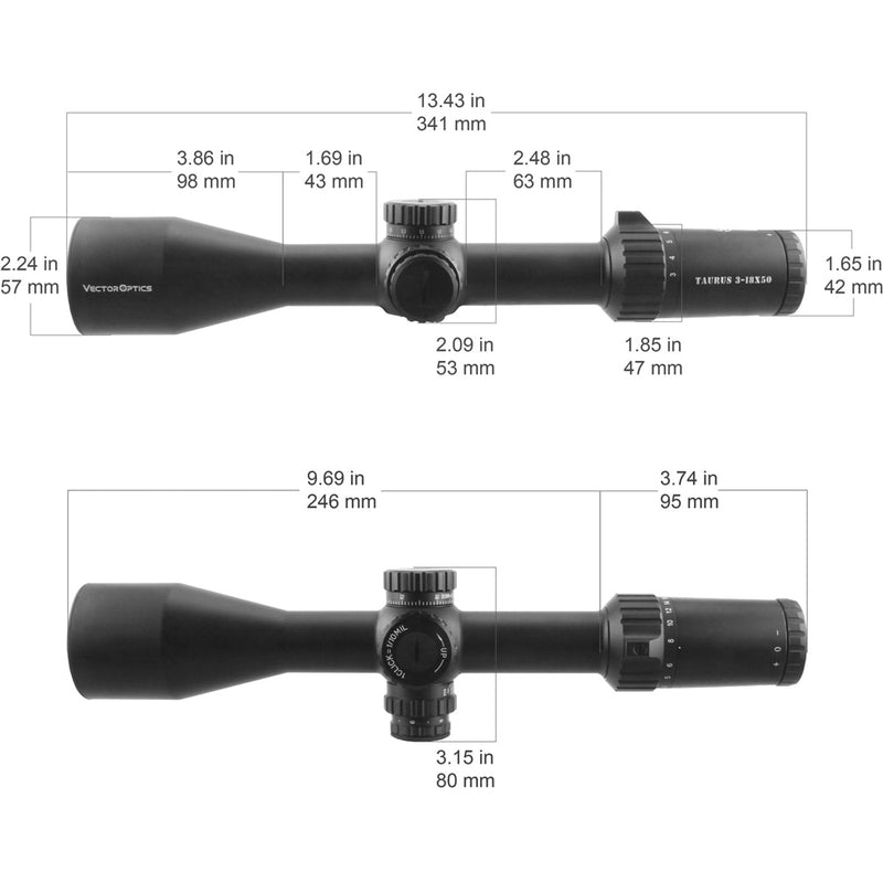 Vector Optics Taurus 3-18x50 FFP Riflescope SCFF-11